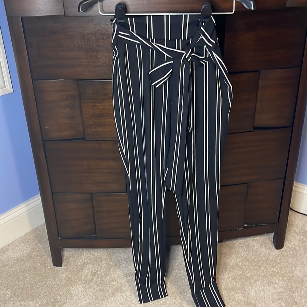Black & white striped pants from Windsor
